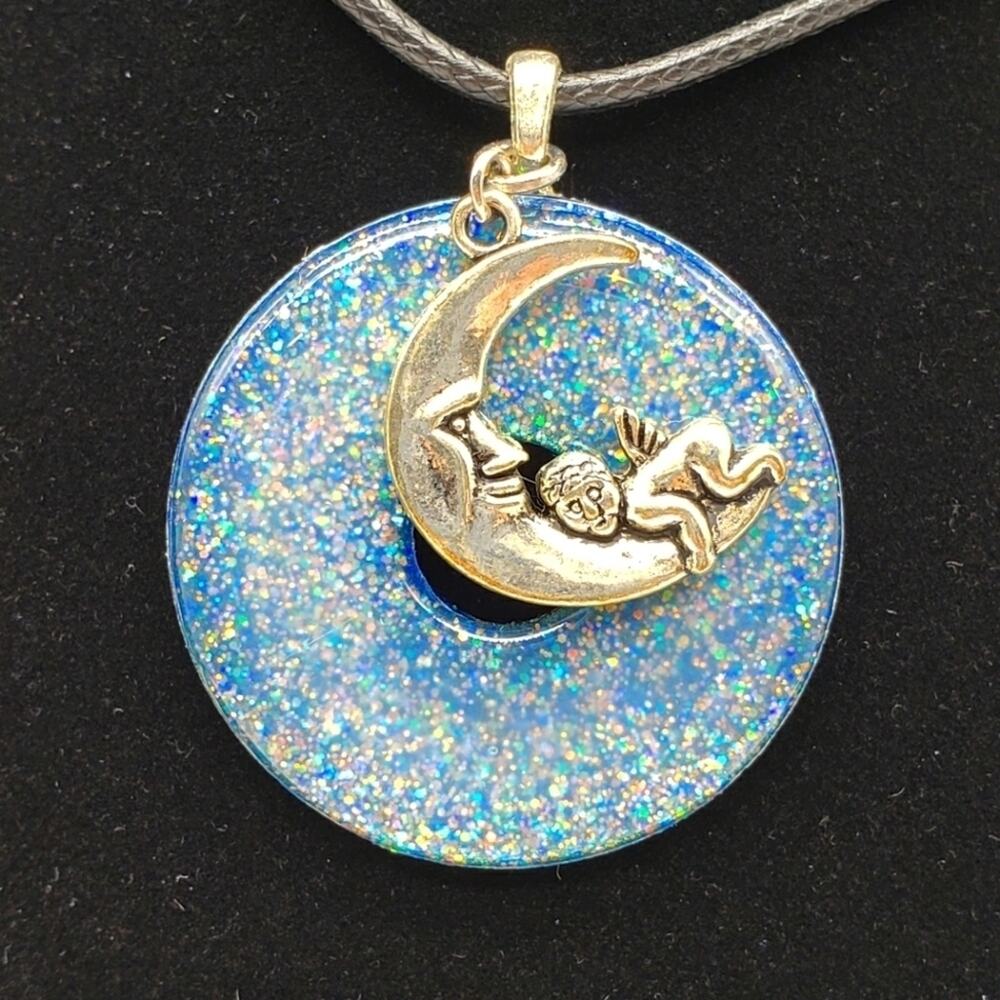 Over the Moon and Stars Pendent Necklace